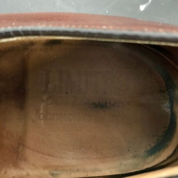 Limited Collection Johnston Murphy Cognac Brown Leather Dress Cap Toe Oxford 9 - Picture 11 of 16